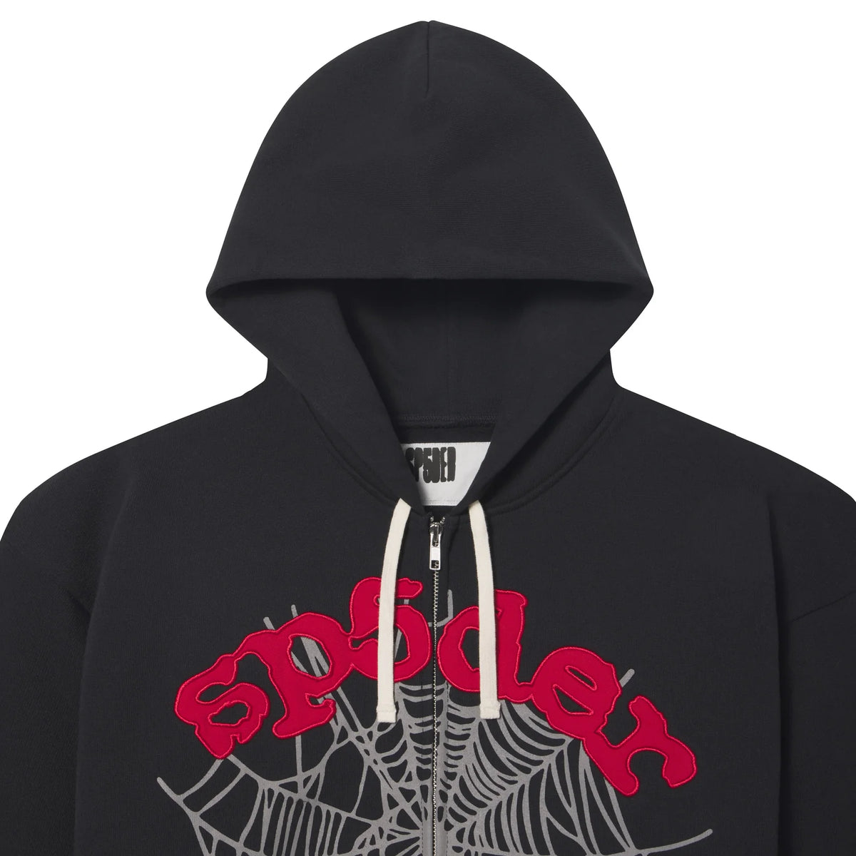 SP5DER - OG Logo Stripe Zip Hoodie - Onyx