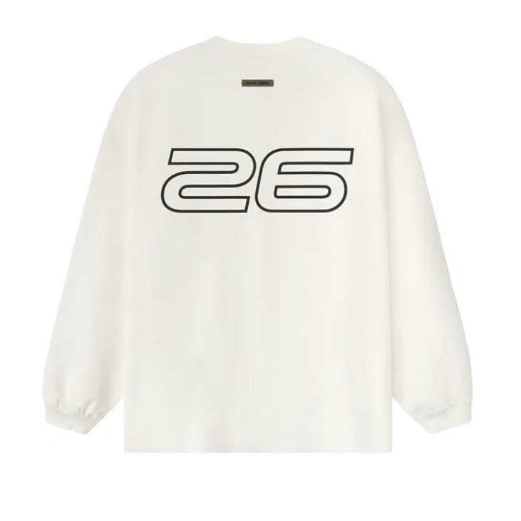 ESSENTIALS - 90’s L/S Tee - Ivory