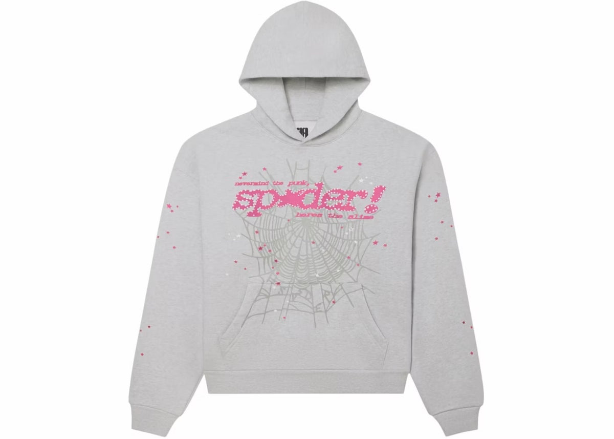 SP5DER - Punk V2 Hoodie - Heather Grey