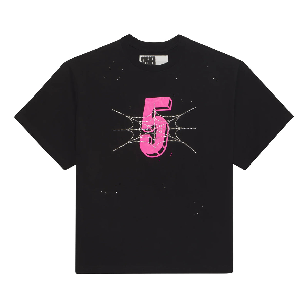 SP5DER - Pavouk Rhinestone Tee - Black