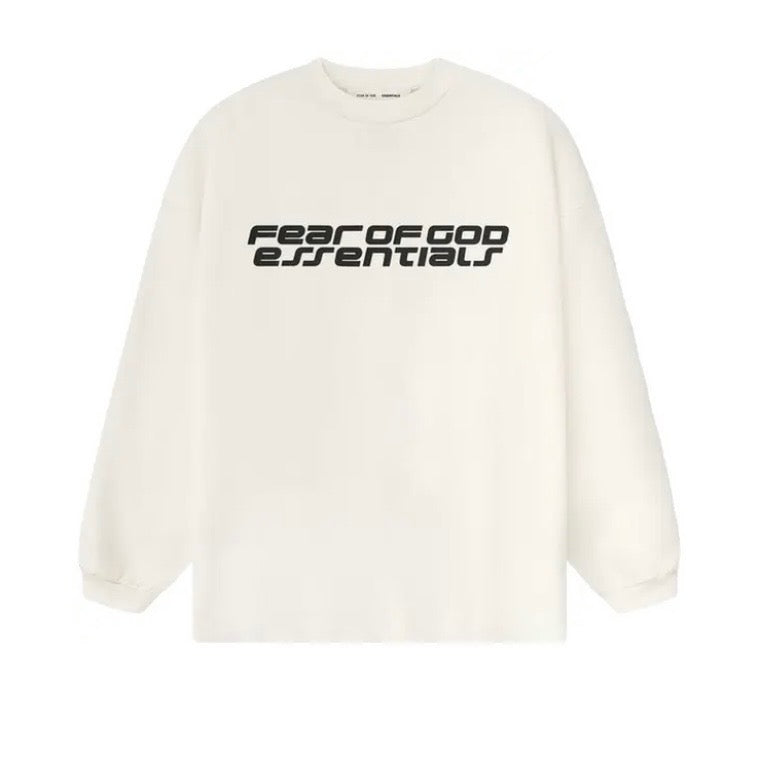 ESSENTIALS - 90’s L/S Tee - Ivory
