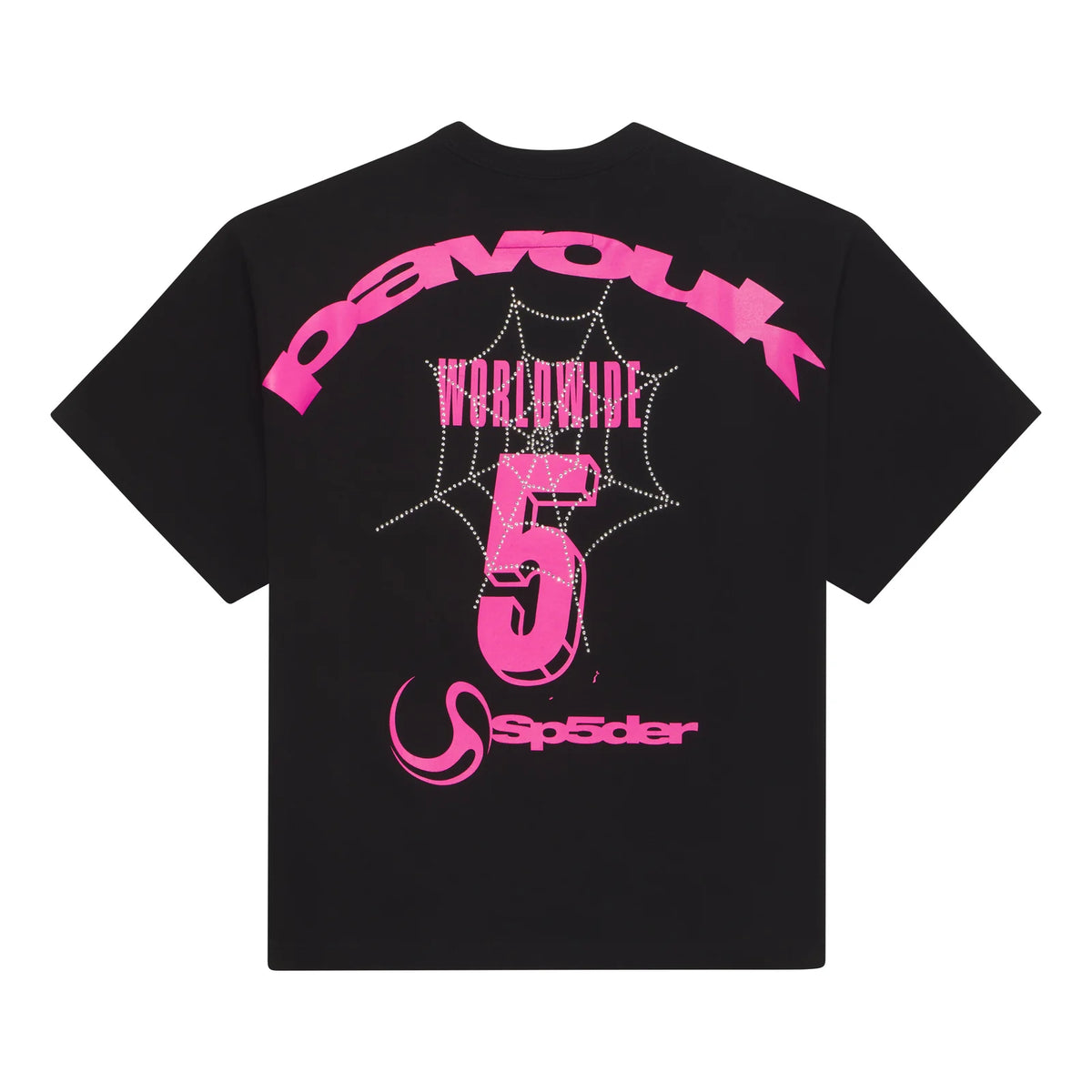 SP5DER - Pavouk Rhinestone Tee - Black