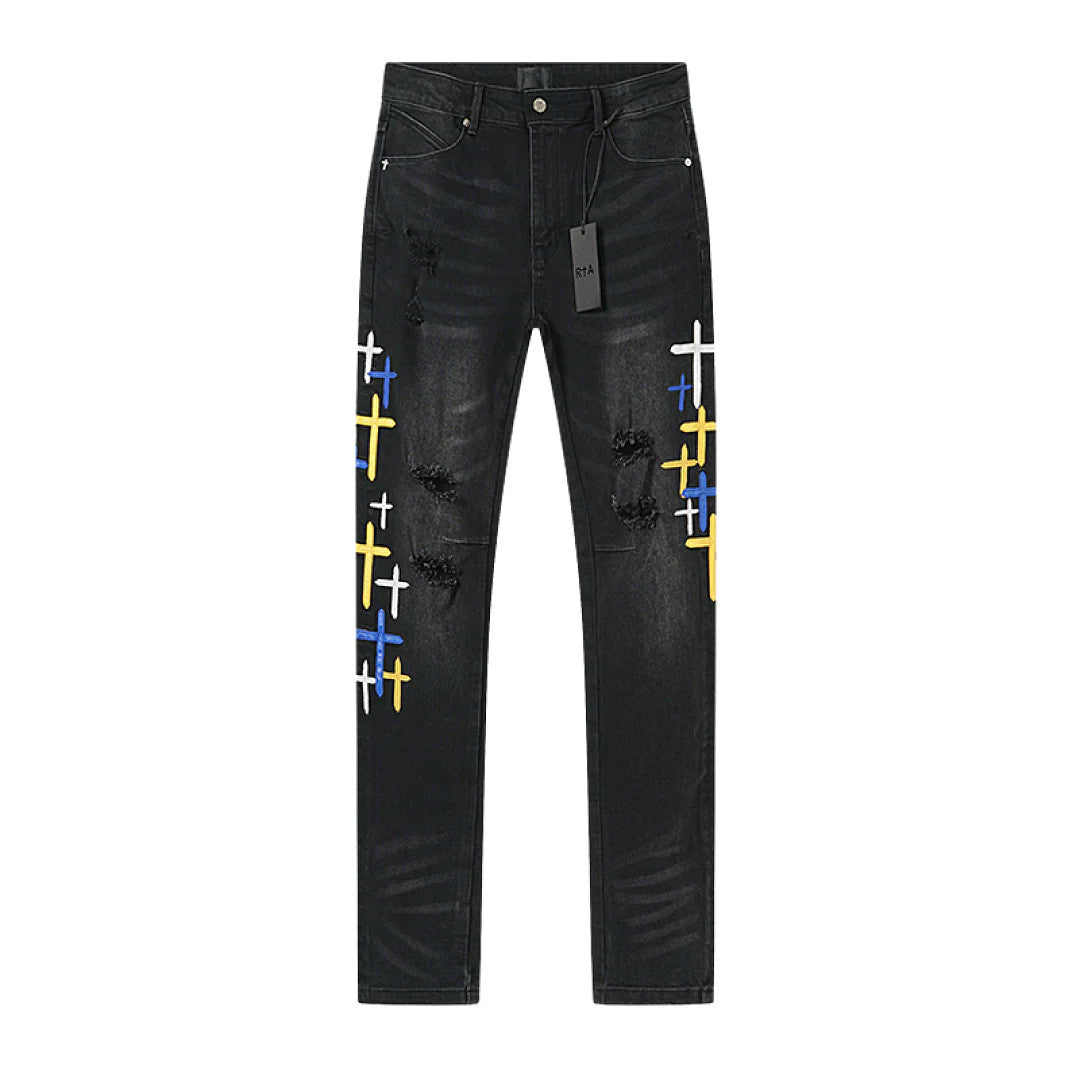 RTA - Bryant Stormy Sky Cross Patch Pant