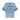 AMIRI Skater Tee, sky blue, with dark blue "AMIRI" text, logo, "22" number, shoulder patterns, & sleeve stripes.