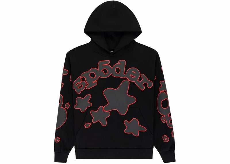 SP5DER - Beluga Outline Hoodie - Black