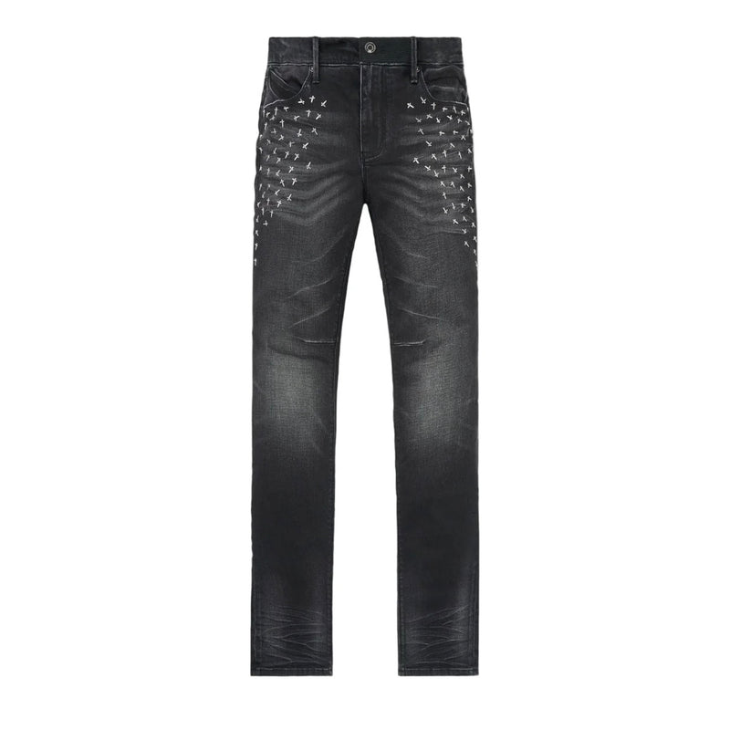 RTA - Bryant Skinny Fade Cross Jean - Washed Black
