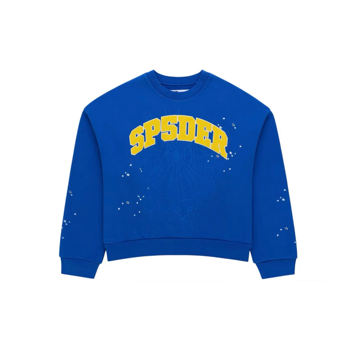 SP5DER - Varsity Web Crewneck - Blue