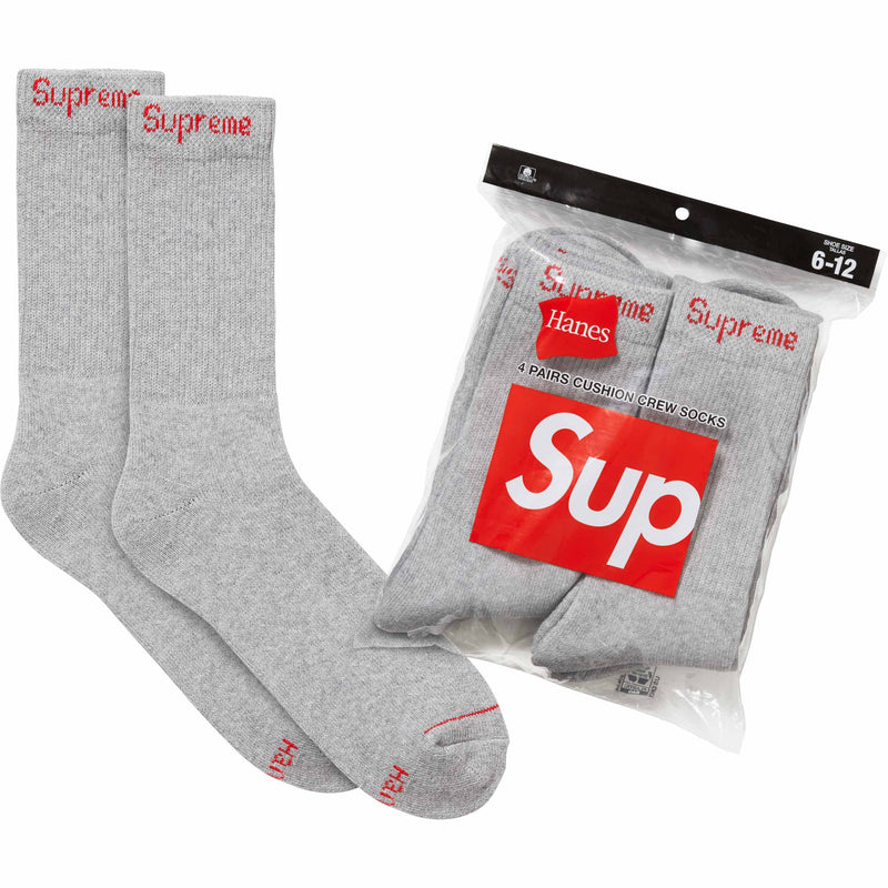 Supreme x Hanes - Socks - Heather Grey