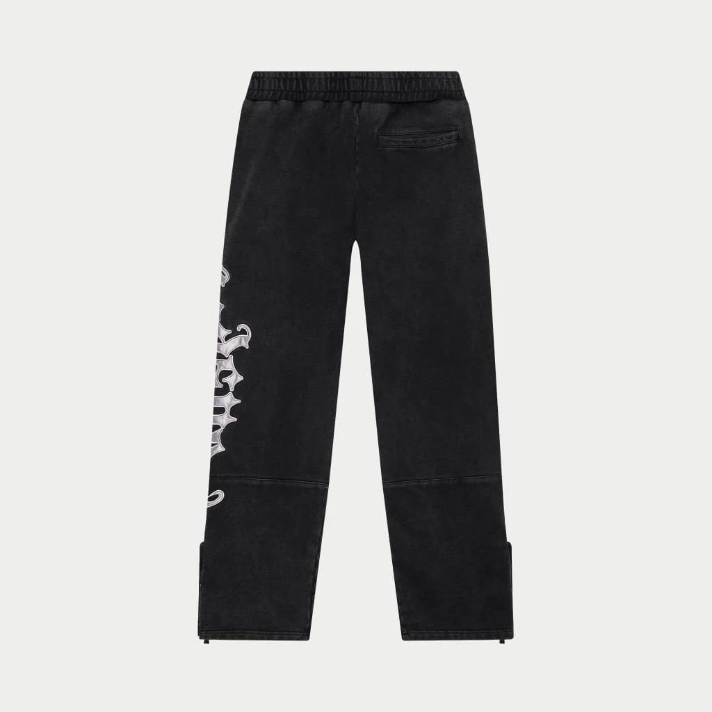 GODSPEED - OG Log V2 Sweatpants - Black/Silver Satin