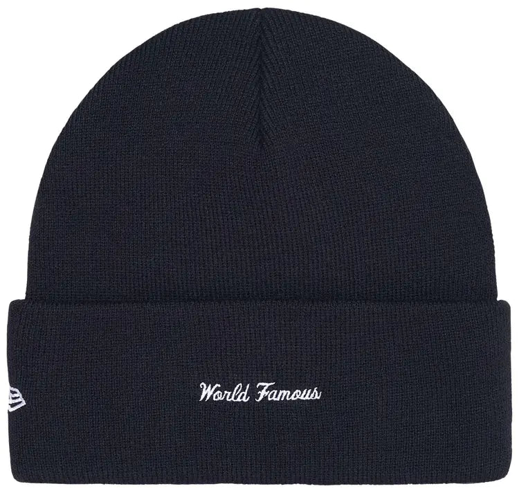 Supreme New Era Box Logo Beanie (SS25) - Navy