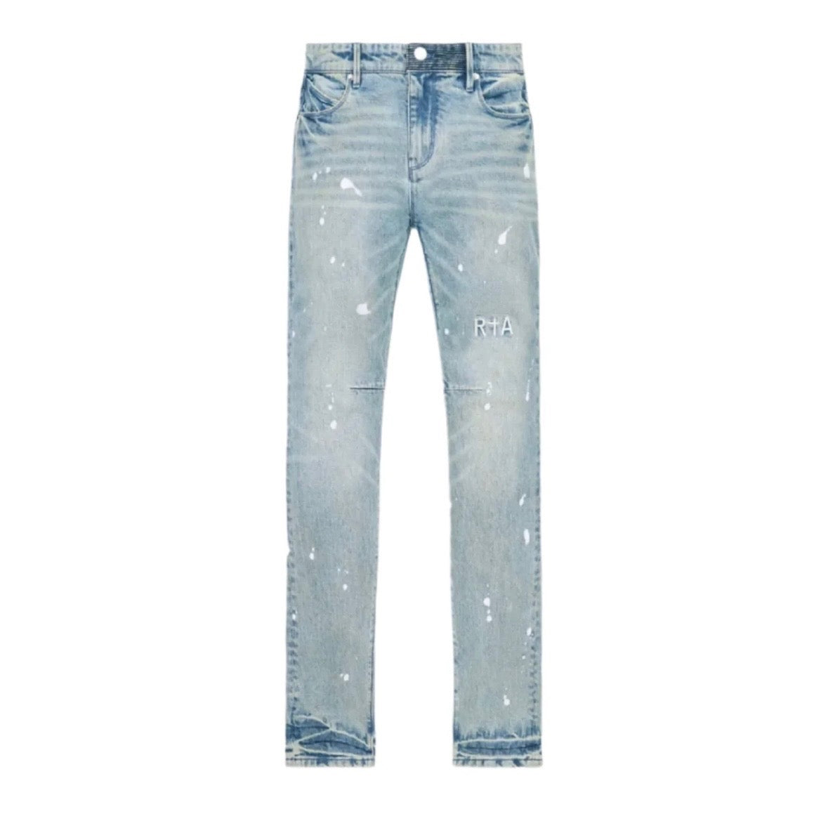 RTA - Bryant Skinny Paint Splatter Jean - Distressed Blue