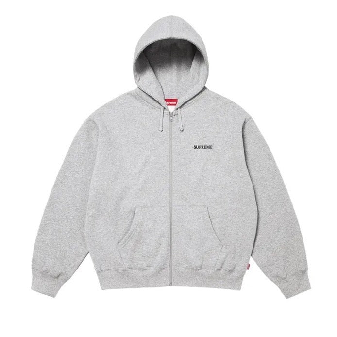 Supreme - IDGAF Zip-Up - Heather Grey