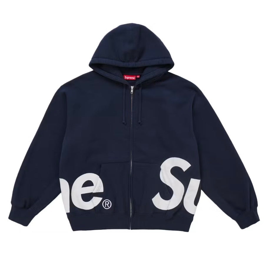 Supreme - Big Logo Zip Up Hoodie - Navy