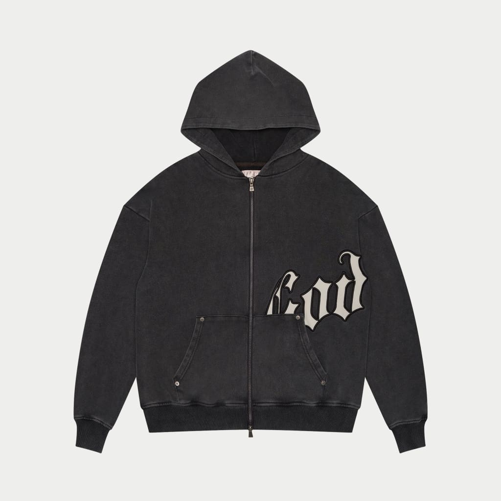 GODSPEED - OG Logo V2 Zip-Up - Black Wash