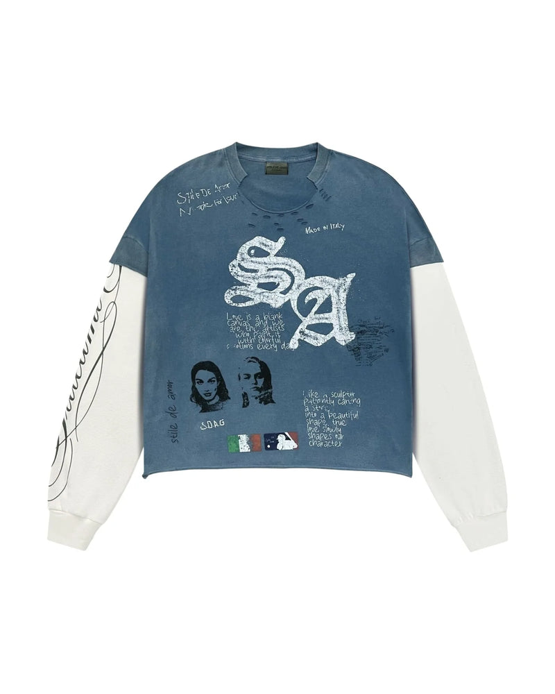 Stile De Amor - Squadra L/S Tee - Blue