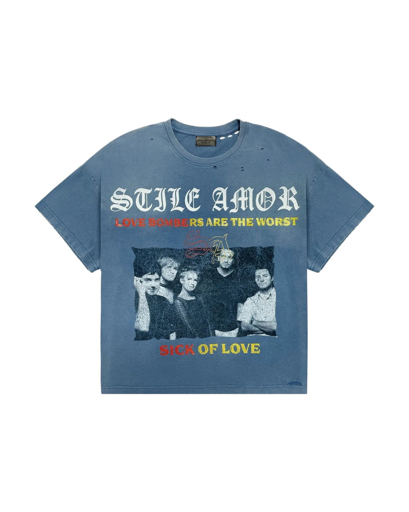 Stile De Amor - Love Bomber Tee - Navy