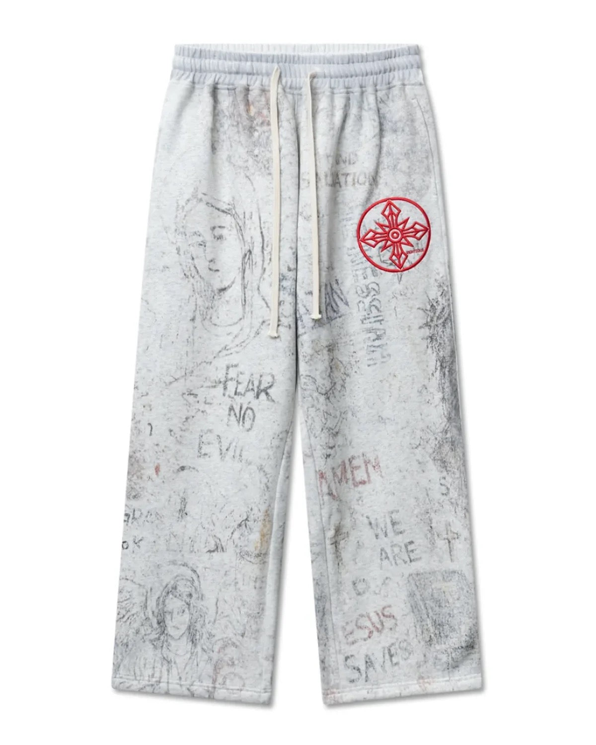 We Are Righteous - Fear No Evil Sweatpants - Grey