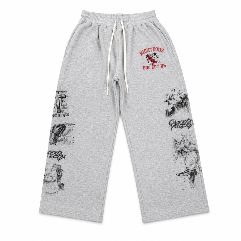 We Are Righteous - God Got Us Sweatpants - Grey