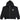 Saint Vanity VVS Oreo Black zip-up hoodie with hood, front pockets, white brand logo, and scattered sparkling details.