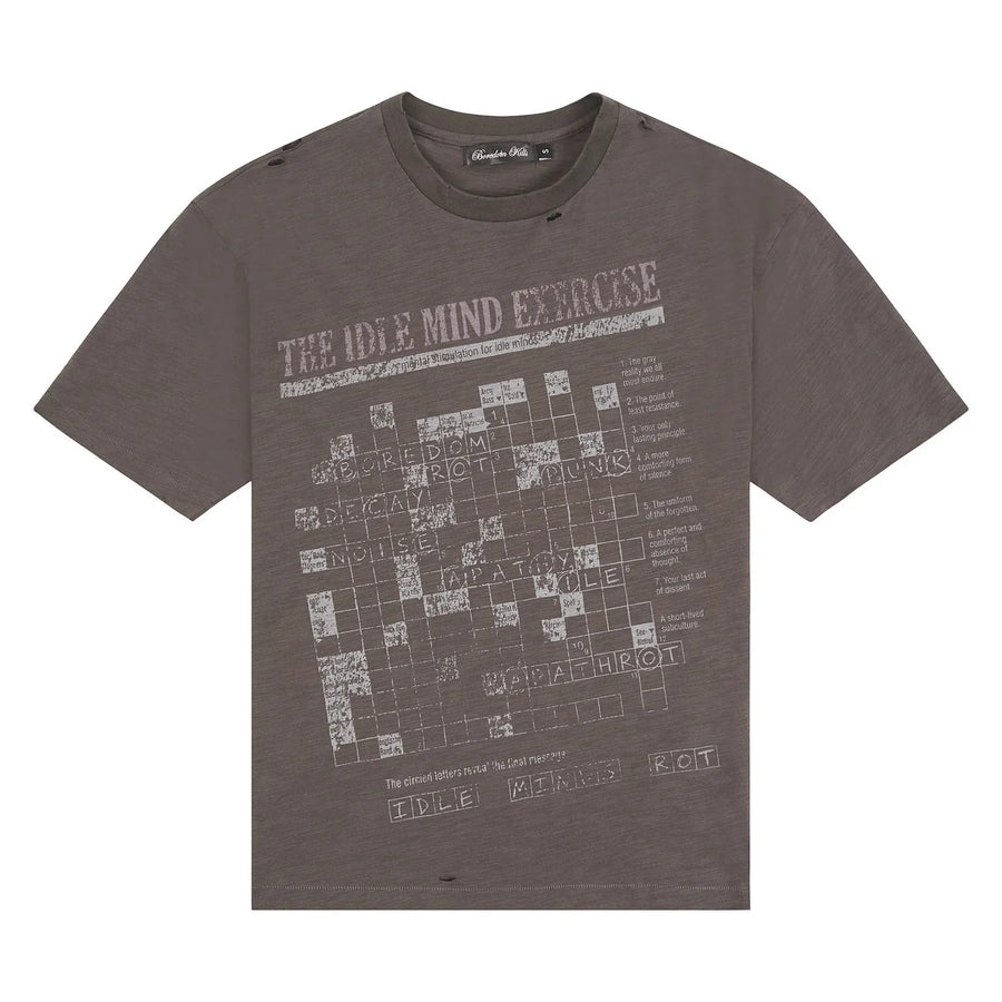 Boredom Kills - Scrambled Tee - Grey