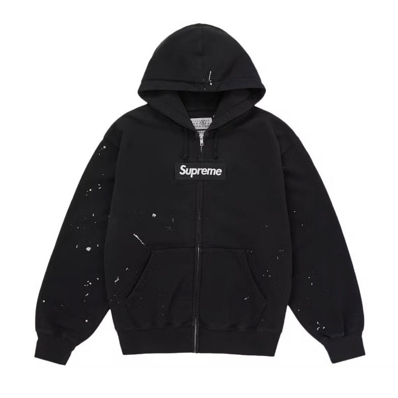 Supreme x Maison Margiela - Box Logo Zip Up Hoodie - Black