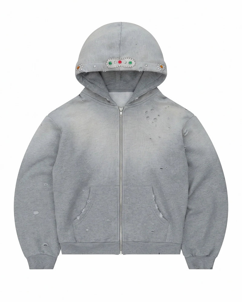 Bravest Studios - Sapphire Zip Up - Grey
