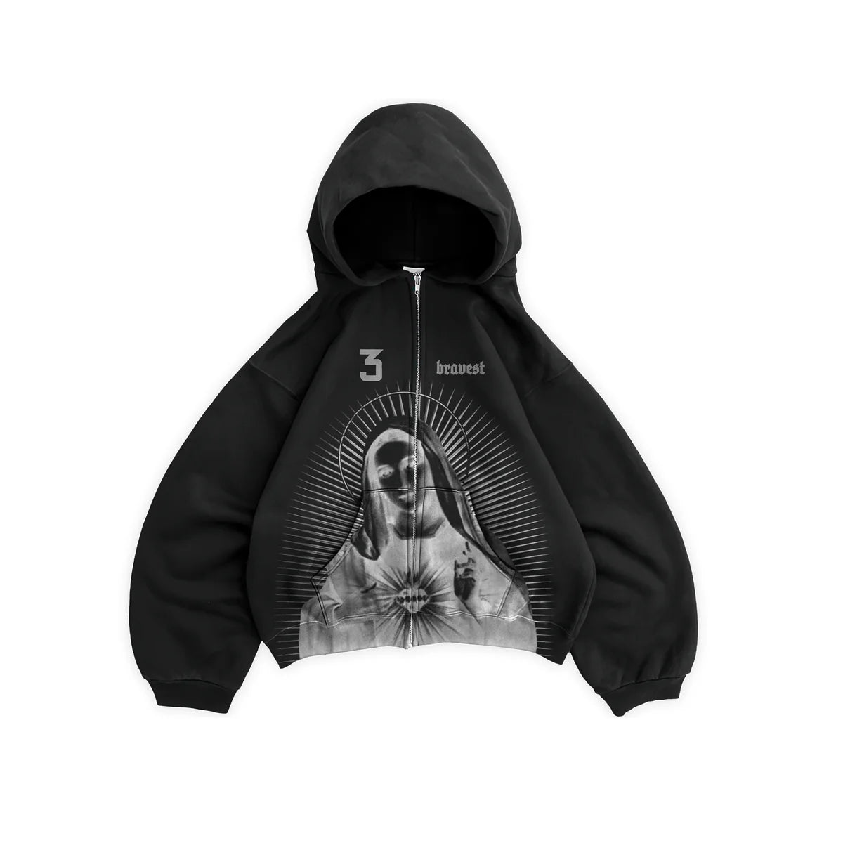 Bravest Studios - Mary Zip Up - Black