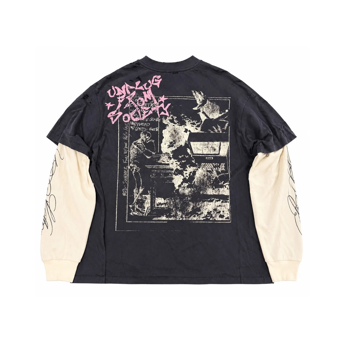 Boredom Kills - French Thermal L/S Tee - Navy