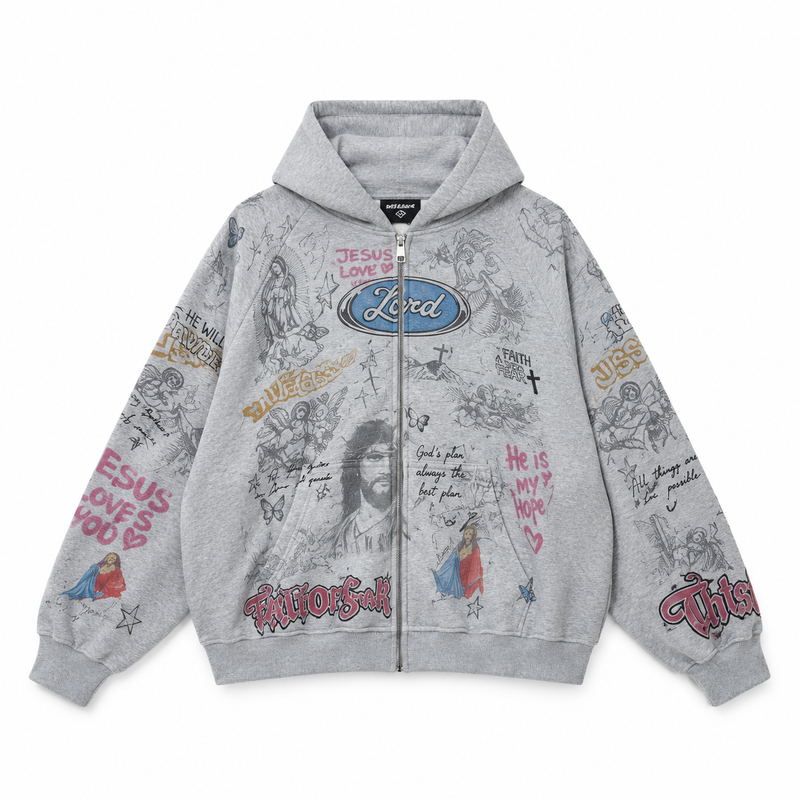 We Are Righteous - Jesus My Lord Zip-Up - Grey
