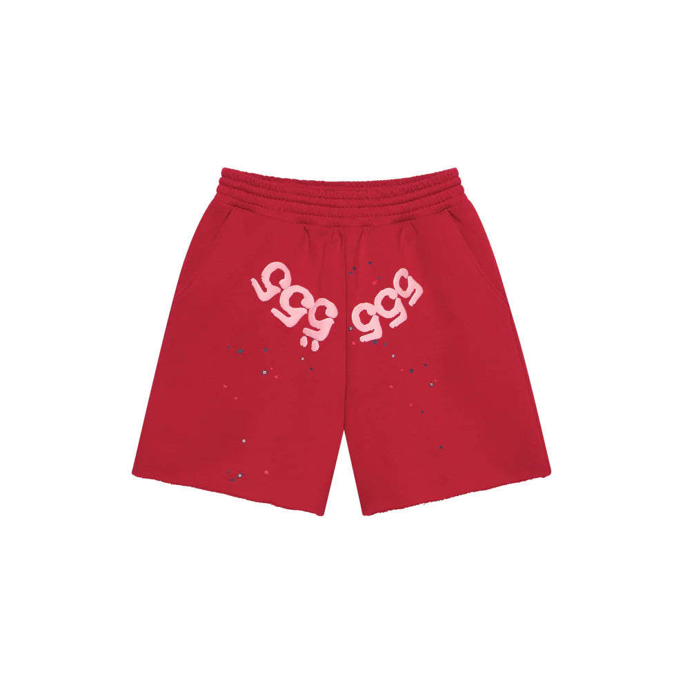 SP5DER - Angel Number Sweatshort - Merlot