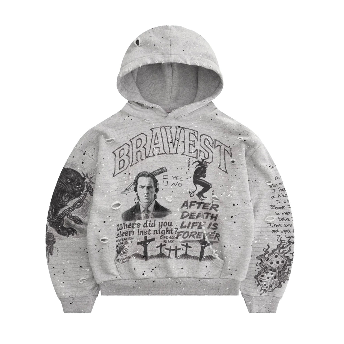 Bravest Studios - Sketch Vintage Hoodie - Grey
