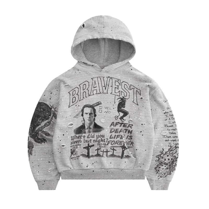 Bravest Studios - Sketch Vintage Hoodie - Grey
