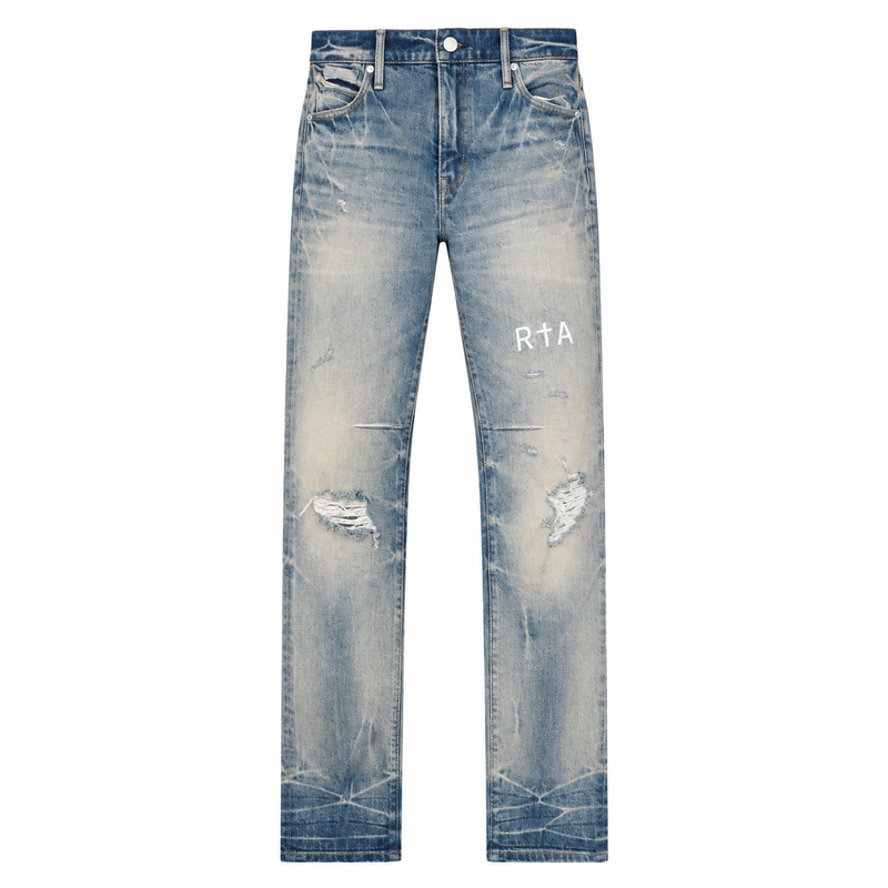 RTA - Bryant Ripped Skinny Jean - Distressed Vintage Blue