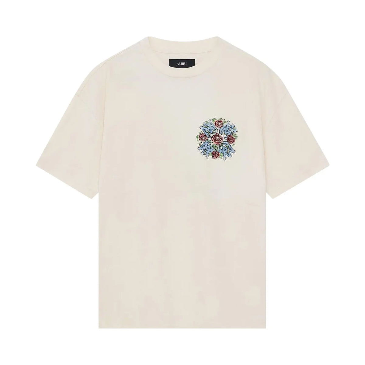 AMIRI - Oversized Crystal Up To Trouble Tee - Ivory