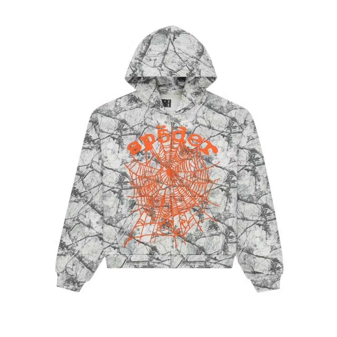 SP5DER - Real Tree OG Web V2 Zip-Up - White Camo
