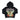 Black MIXED EMOTION rhinestone zip-up hoodie. "Emotion" in rhinestones over a cherub on a fiery red & yellow background.