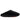 Black NIKE Mind Slide, side view. Textured upper strap, chunky black sole with visible orange traction bumps.