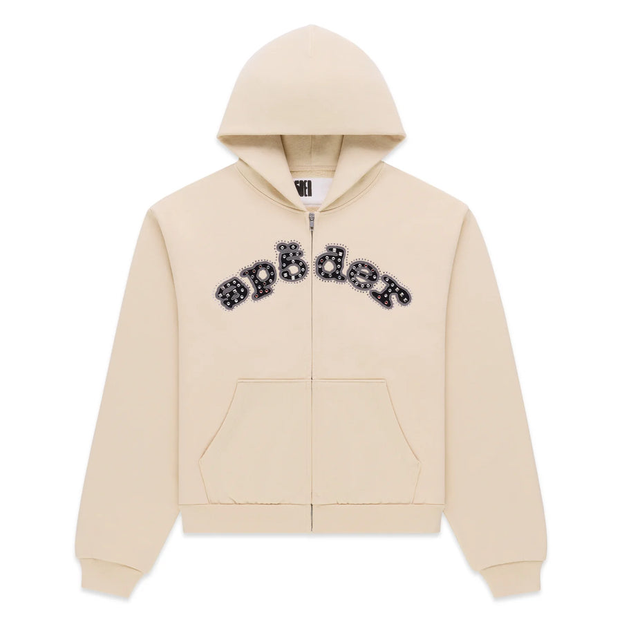 SP5DER - Mixed Stone OG Logo Zip-Up - Cream