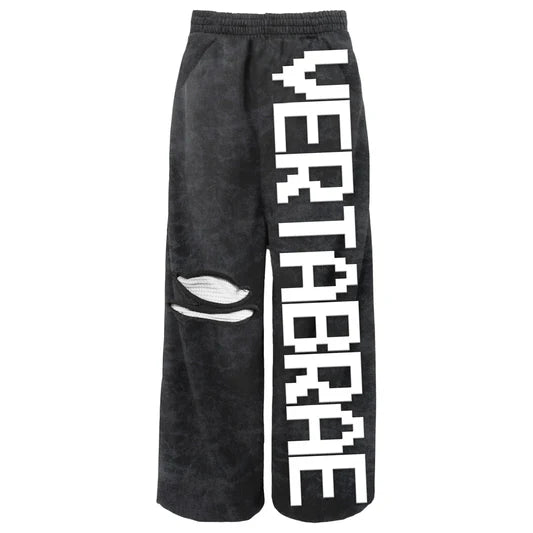 VERTABRAE - Sweatpants C2 - Black/White