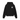 AMIRI black hoodie with white 'MA' core logo on the chest, hood, and front kangaroo pocket.