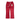 Maroon Saint Vanity nylon track pants with elastic waist, white drawstring, side snap buttons, and embroidered logo patch.