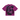 Purple Godspeed short-sleeve tee. Dark blue 3D 'OUT OF MANY, ONE' text with purple shadow, over subtle dark bat graphic.