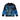 Godspeed black/blue L/S tee with tear-streaked Lady Liberty graphic & electrifying blue lightning.