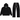 Godspeed black symmetric studded set: full-zip hoodie with arched chest studs, & sweatpants with studded leg patch.