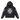 Godspeed black wash hoodie with chrome motto cross graphic on front & patterned sleeves. Pouch.