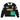 Godspeed GRC Quarter Zip Polo in black with a cream collar & quarter zip. Features various colorful racing patches.