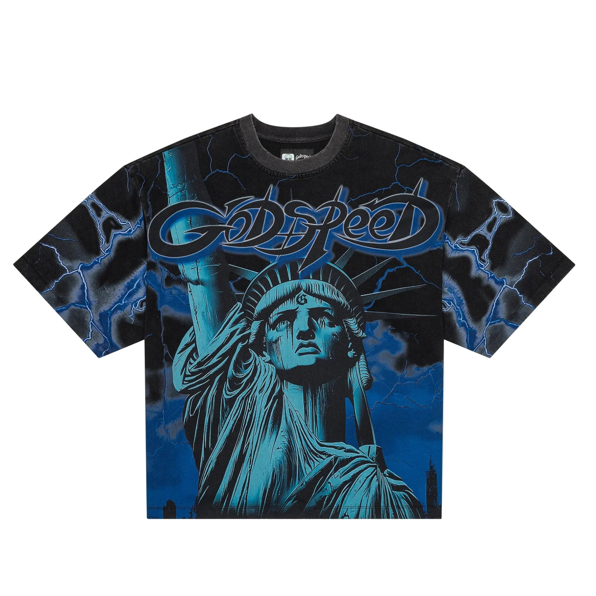 GODSPEED - Voltage Tee - Black/Blue