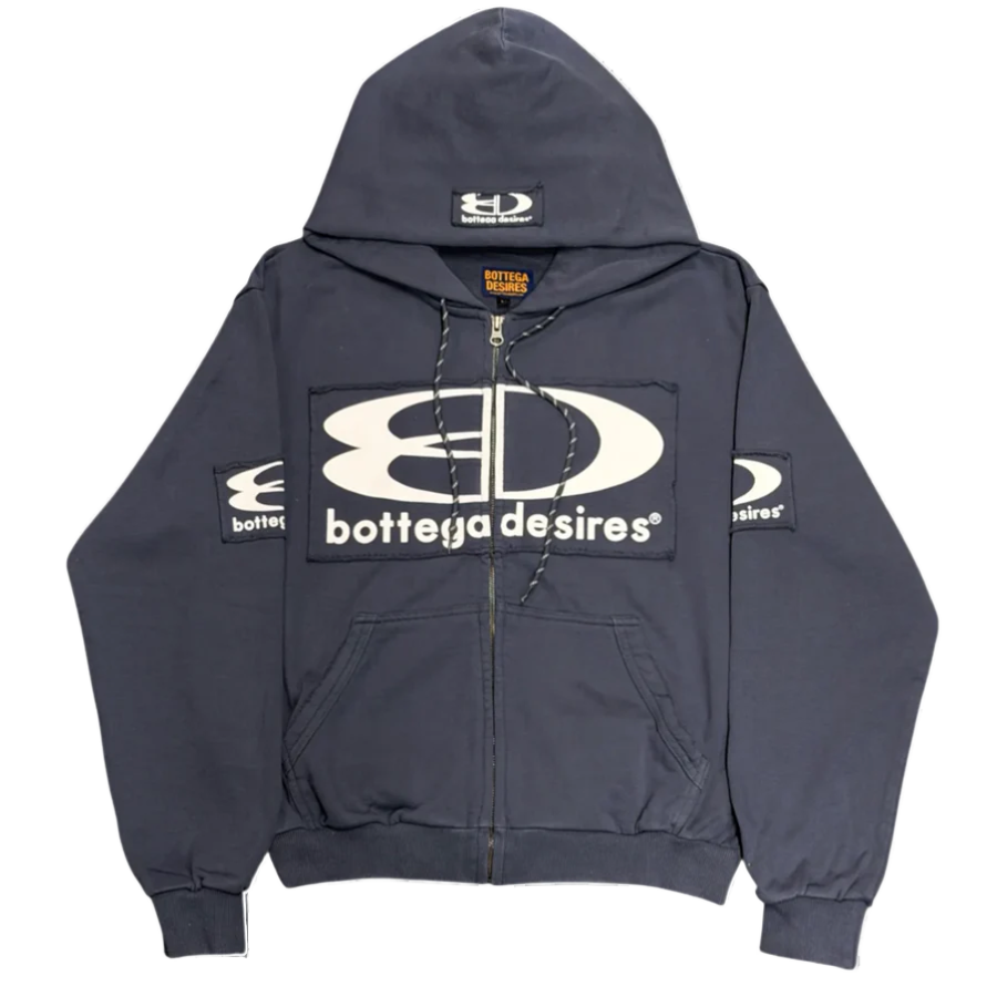 Bottega Desires - Tech Jacket Hoodie - Blue