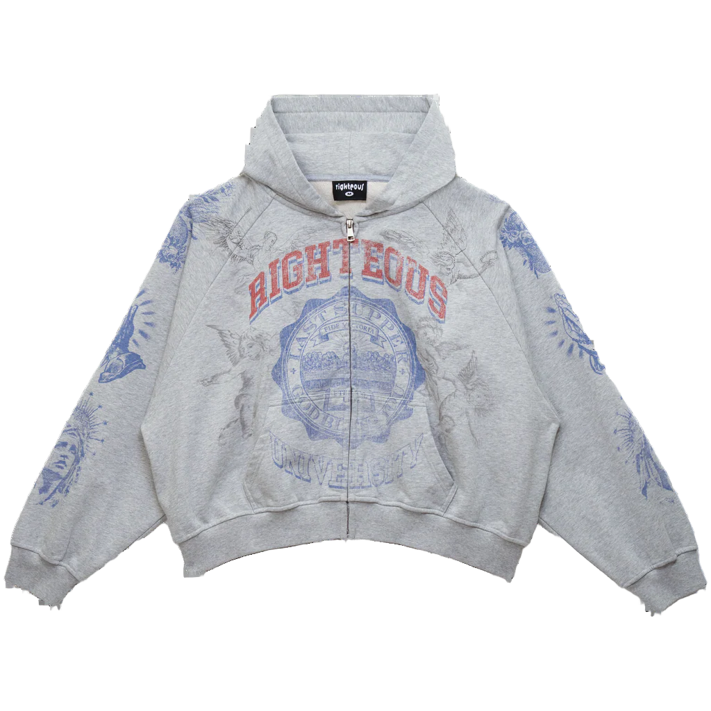 We Are Righteous - Seal Zip-Up - Grey