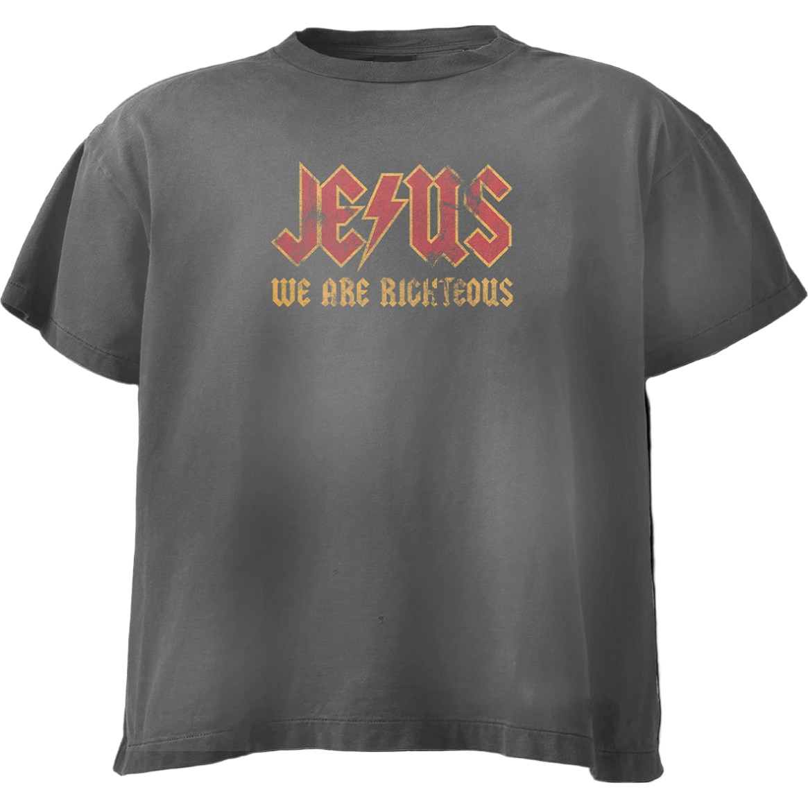 We Are Righteous - Jesus Rock Tee - Washed Black